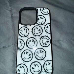 Smiley Face Black and White Phone Case